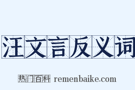 汪文言反义词是什么意思的图片